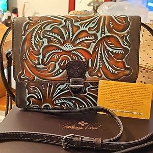 Patricia Nash Turquoise Crossbody in like New condition.